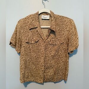 Vintage Conrad C. Leopard Print Button-Up Shirt